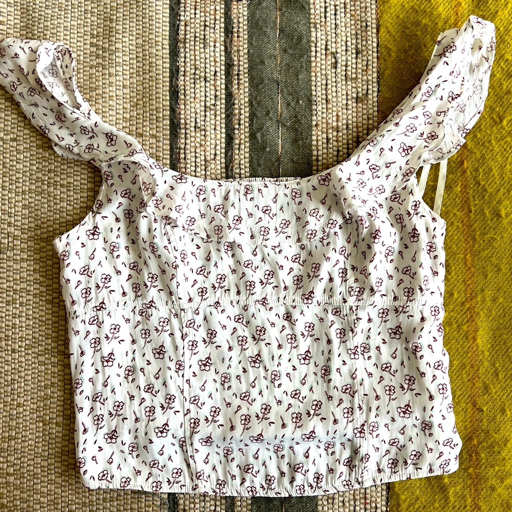 Free people floral crop top